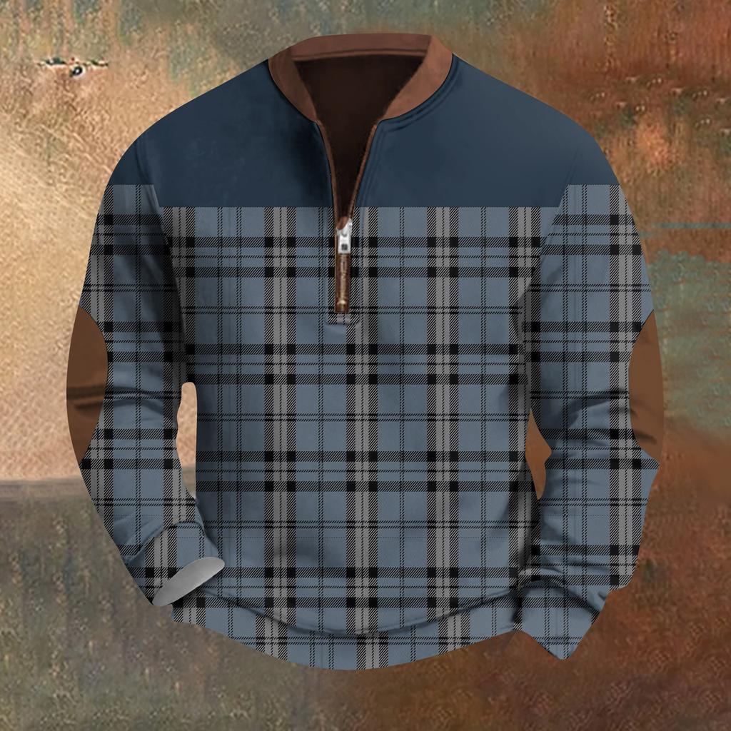 Мужская повседневная толстовка в стиле ретро с градиентным принтом