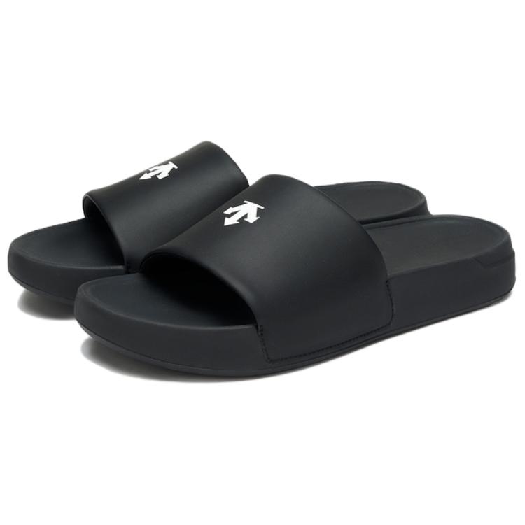 DESCENTE Chron Cloud Простые удобные нескользящие шлепанцы Мужские сандалии Черные D5231LSD43-BK