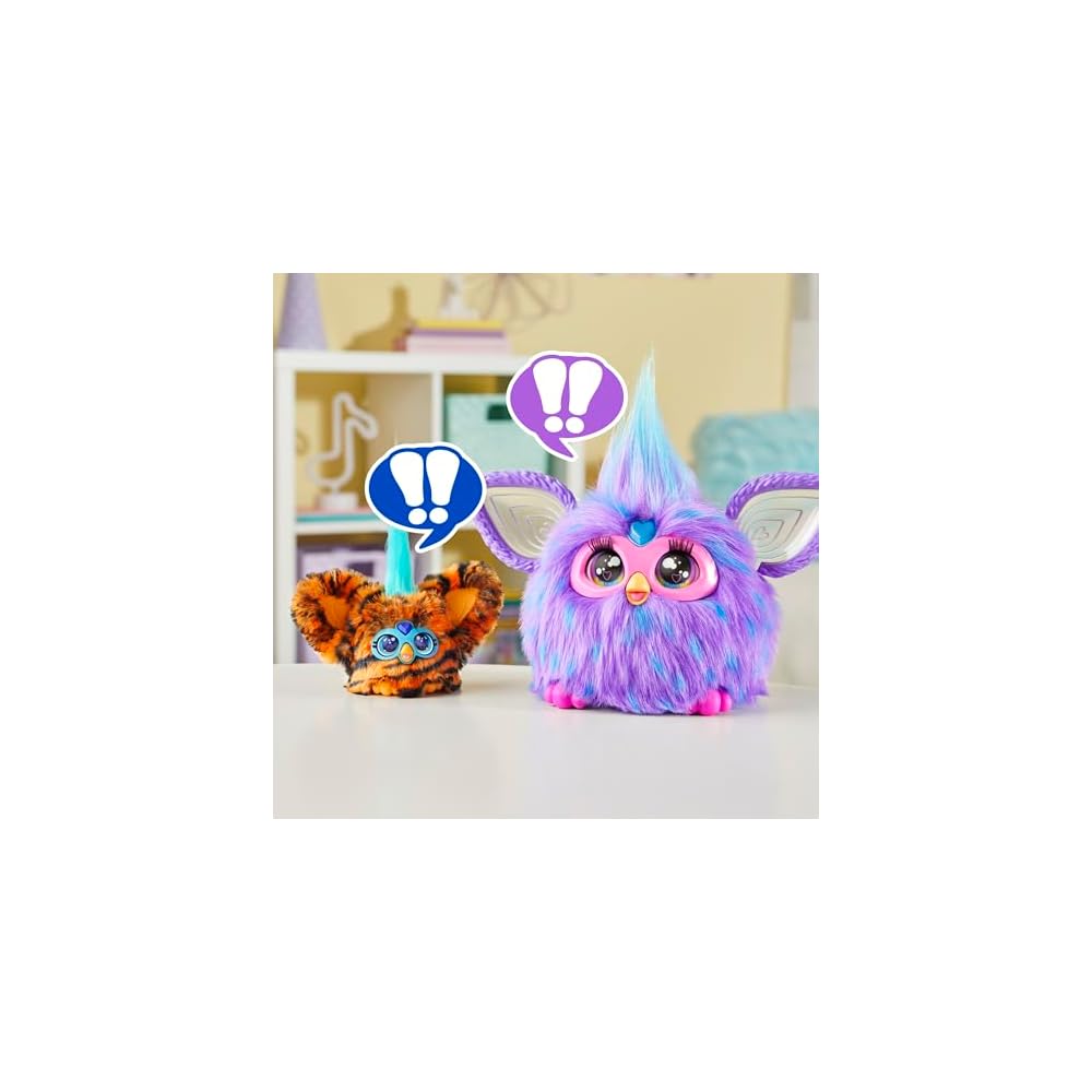 Hasbro Furby Furblets Таби Мини-Друг Оранжевая Плюшевая Игрушка для Мальчиков и Девочек от 6 лет Интерактивная Музыка G1700