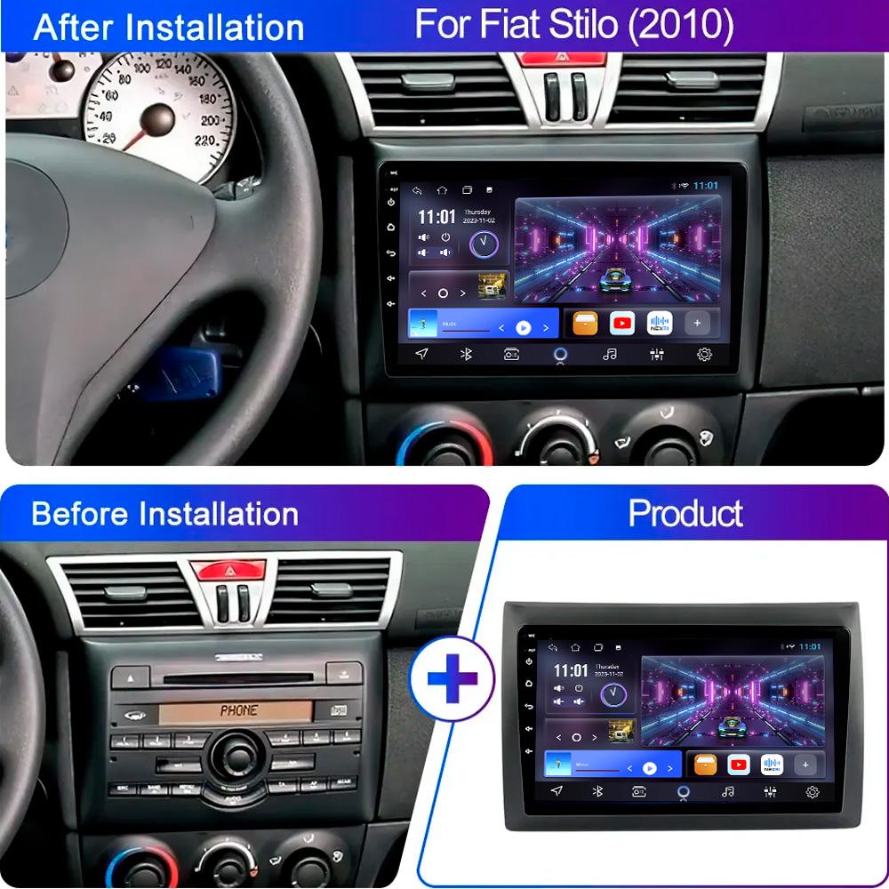 X-REAKO Car Video Player for  FIAT Stilo 2001-2010 GPS Navigation Built-in Dsp Carplay Autoradio Android Head Unit