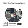 USB2.0 9-контактный на USB C Адаптер-Коннектор для Внутренней Материнской Платы ПК 9-контактный USB2.0 Конвертер для Настольного Компьютера