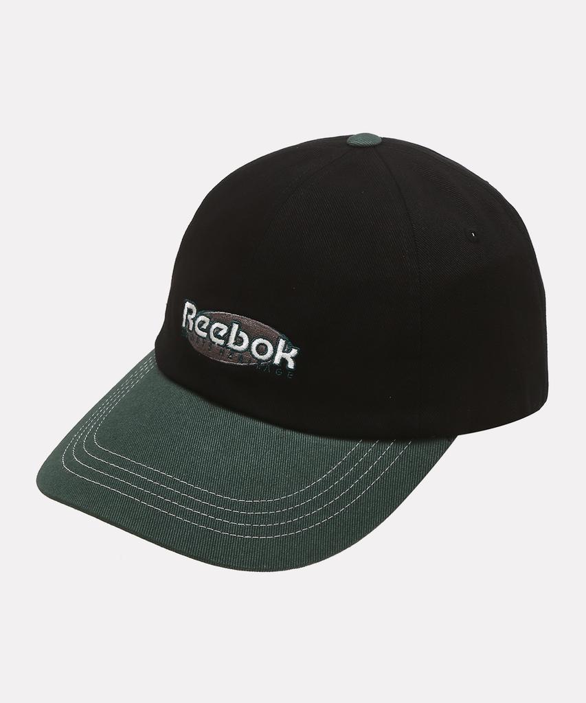 Reebok Двухцветная кепка с логотипом - Черная:зеленый
