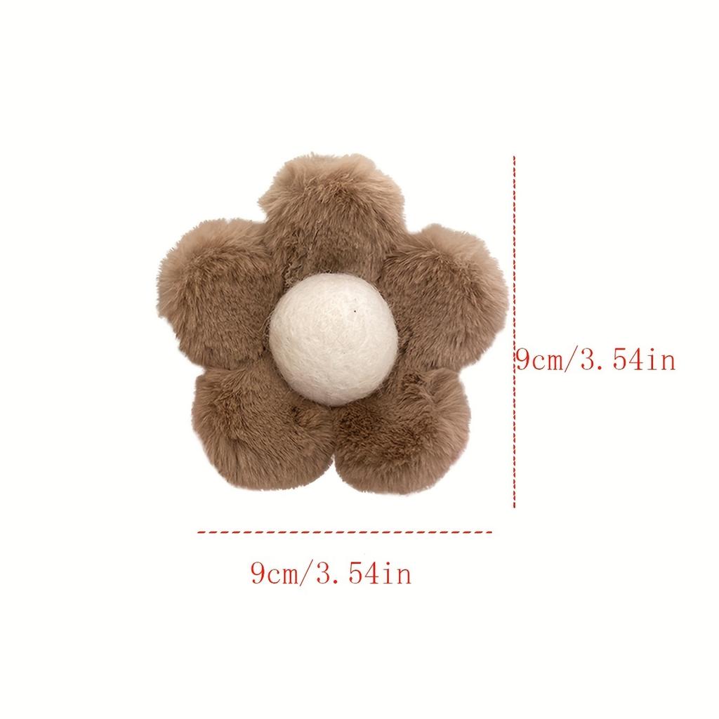 1 шт. Плюшевый цветок заколка-краб для волос Осенне-зимнее очарование Заколка для волос Милые милые аксессуары для волос