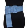 Women's Extra Long Canvas Belt: Solid Color, Wide Waistband for Casual Wear