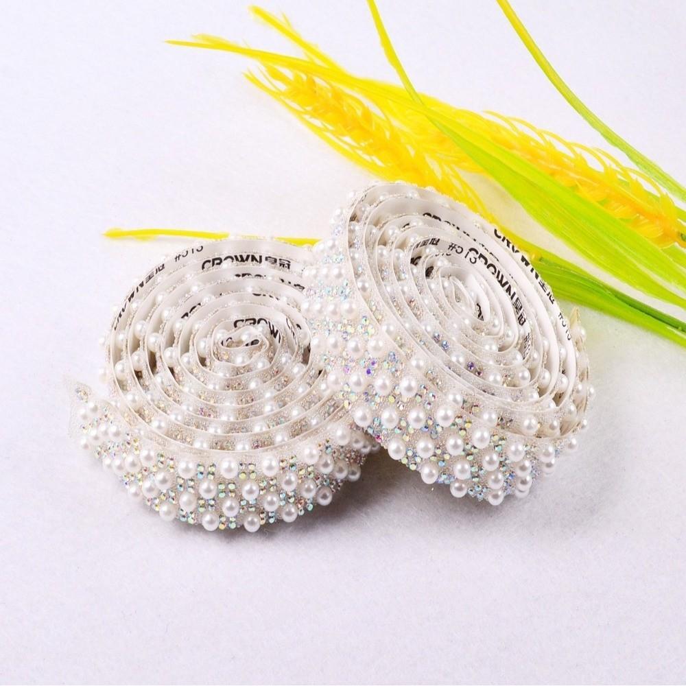 1 ярд DIY стразы отделочная лента красочная жемчужная цепочка одежда обувь сумки сумки украшение