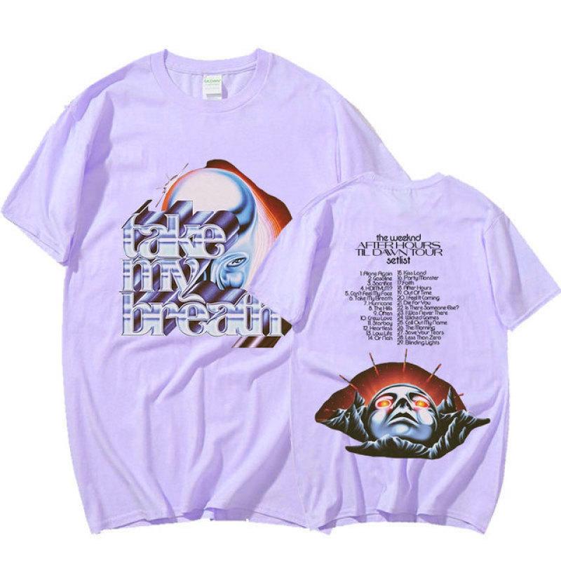 Футболка The Weeknd After Hours Til Dawn Tour Take My Breath Футболки с графическим принтом Негабаритная футболка в готическом стиле в стиле хип-хоп Уличная одежда