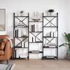 Bookshelf Black Oak Look 156 x 25 x 167 cm