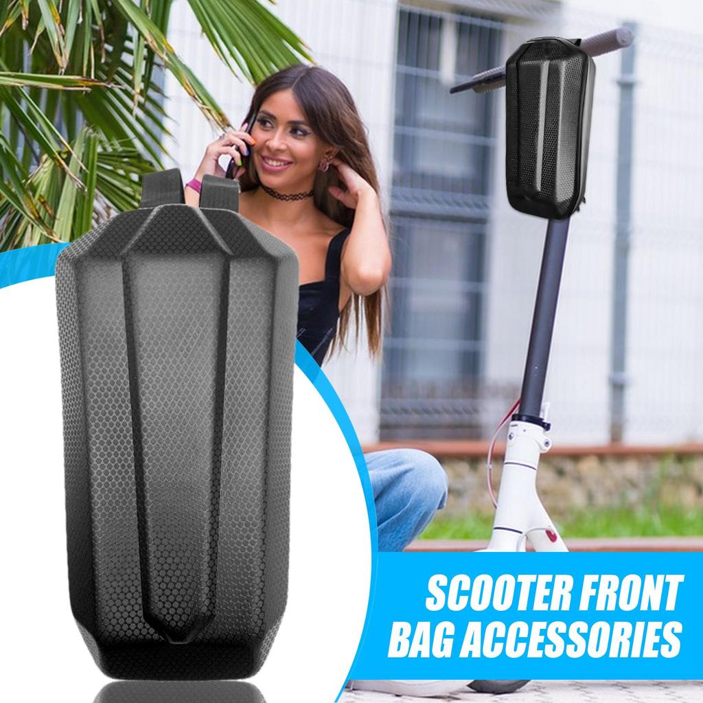 1L Big Capacity Hard Shell Electric Scooter Waterproof Front Bag Bicycle Storage Bag Portable Hang Bag Bike Scooter Accessories