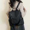 Women's Backpack Solid Color Large Capacity Travel Bag Patchwork Mother Bag