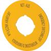 Emergency Button Plate PL, GB, DE, I M22-XBK5