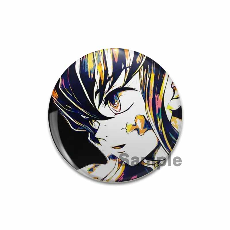 32/44/58 мм милые значки аниме-сериала забавный значок кота енота интересные мультяшные животные броши рюкзак одежда подарок аксессуар