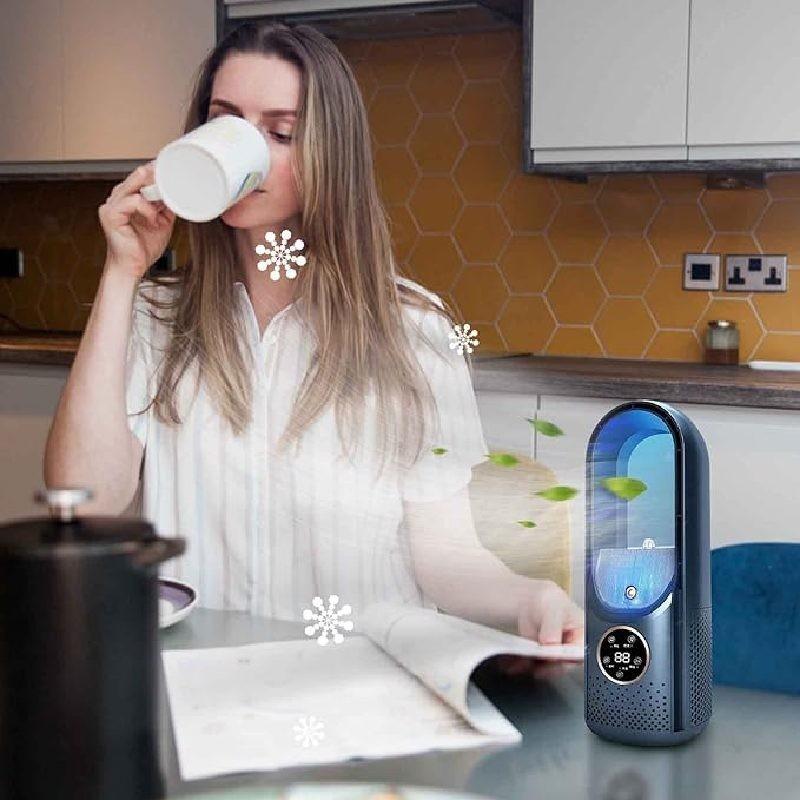 Stylish Home Dorm Office Desk Usb Cold Air Fan With Humidification Silent Timer Air Conditioner