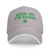 Kiss Me I'm Irish Funny St Patricks Day Baseball Cap Unisex Men Print Hip Hop Hats Summer Fashion Outdoor Sport Baseball Caps