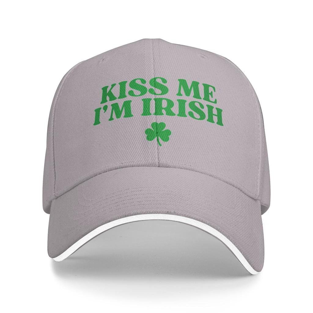 Kiss Me I'm Irish Funny St Patricks Day Baseball Cap Unisex Men Print Hip Hop Hats Summer Fashion Outdoor Sport Baseball Caps