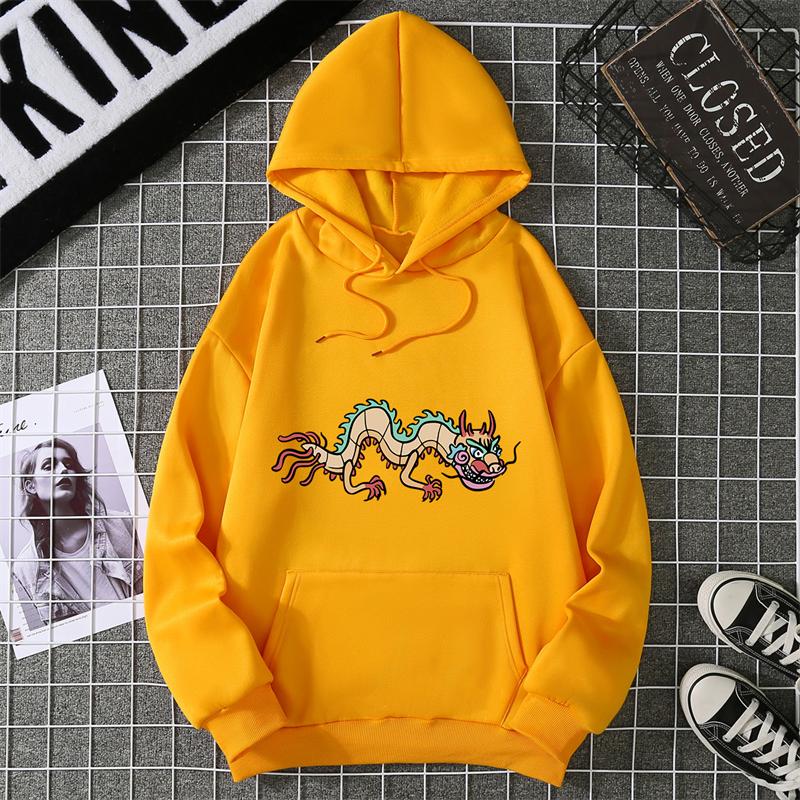 Thickened Fleece Hooded Sweatshirt Pullover Outer Wear Printed Autumn Winter Warm Sweatshirt Women's Oversize Clothes