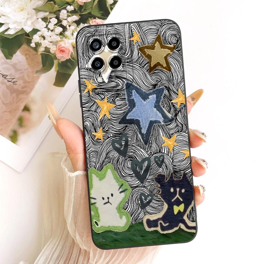 Чехол для Samsung Galaxy M33 M53 5G Милый Мультяшный Кот Ударопрочный Мягкий Силиконовый Чехол Для Samsung M33 M 53 Galaxy M53 5G Обложка