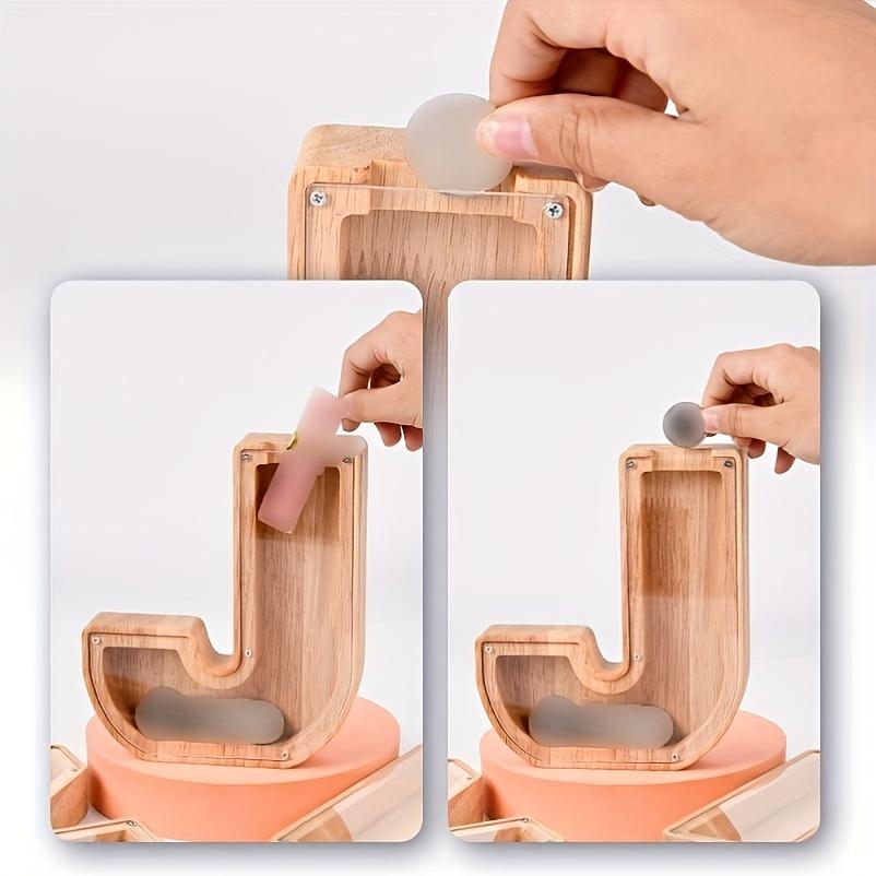 Двадцать шесть английских алфавитов, копилка, монета, деньги, копилка, деревянная коробка для хранения писем, настольное украшение, домашний декор, поделки для детей