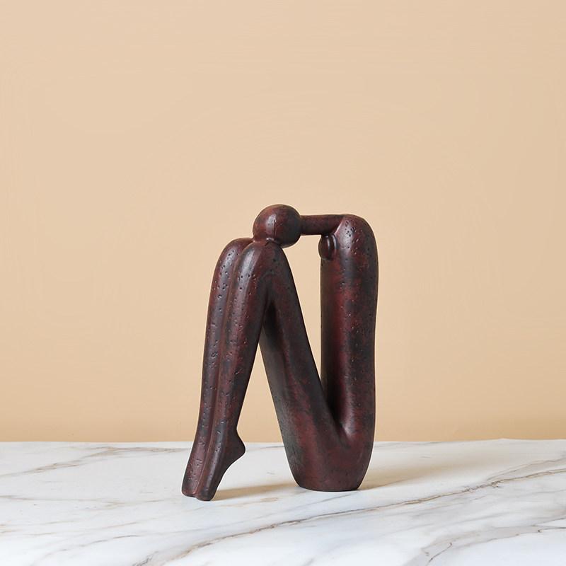 Nordic Minimalist Ceramic Sculpture Abstract Humanoid Figurine Ornaments Home Decoration Creative Desktop Ornaments Unique Gift