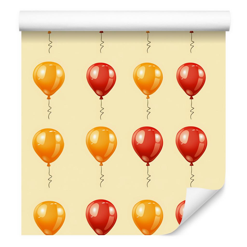 Birthday Balloons Wallpaper Cream and Gold for Living Room and Bedroom 50x1000