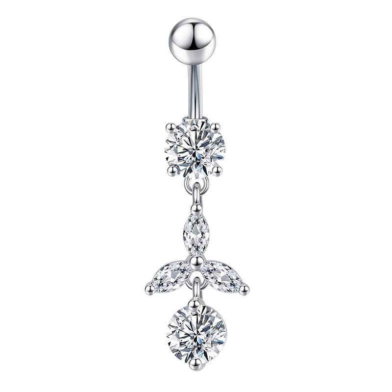 Кольцо для пупка из циркония для женщин и девочек, кольца для пупка из нержавеющей стали, сексуальные украшения для тела, пирсинг