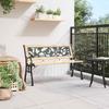 Garden Bench with Cushions Brown 116 x 54 x 73 cm Wood