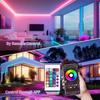 RGB Гибкая светодиодная лента USB Неоновый веревочный свет Пульт Дистанционное управление Приложение Синхронизация с музыкой Смена цвета Декор для игровой комнаты Вечеринки DIY Дизайн