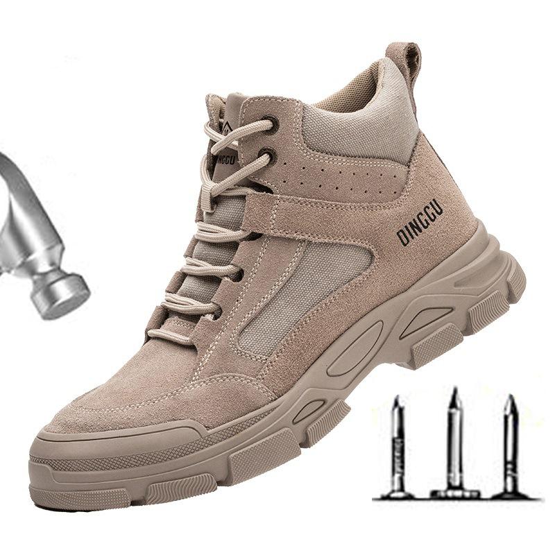 Защитная обувь для труда, мужская, противоударная и противоколющая, рабочая, сварщик, стальная головка, старая защитная обувь, весна-осень D586