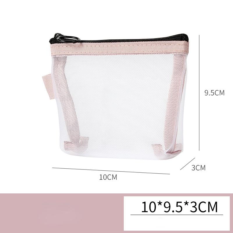 Многослойная сумка-молния для монет из нейлоновой сетки, органайзер для ключей, помады, наушников, держателя, удостоверения личности, кредитных карт, чехла для хранения