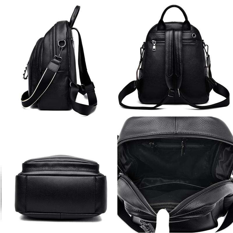 Роскошный женский рюкзак из натуральной кожи, повседневная женская сумка на плечо, модная большая вместительная дорожная женская качественная сумка из воловьей кожи