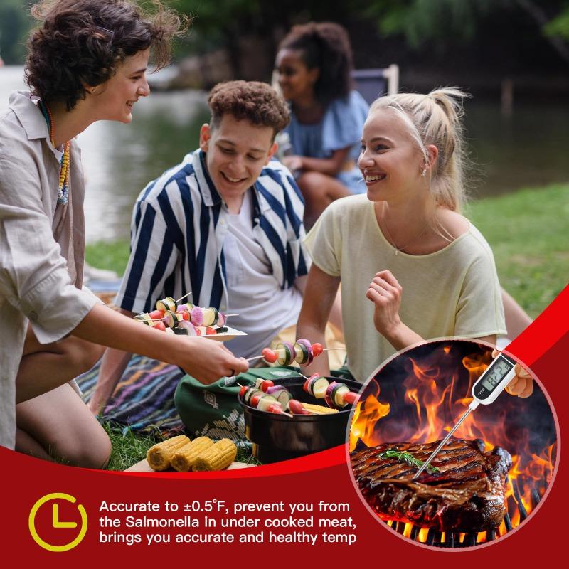 Food Thermometer Probe Type Electronic Kitchen Digital Thermometer for Meat Milk Cooking Food BBQ TP300 Temperature Gauge Tool