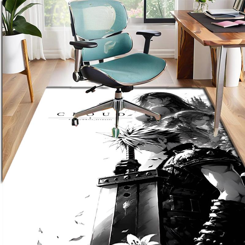 Final Fantasy Pattern Rug, Indoor/Outdoor Mat, for Picnic, Gameroom, Bedroom, Office, Living Room, Home Decor Carpet, Birthday Gift