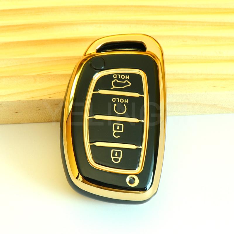 4-кнопочный ТПУ чехол для ключа автомобиля для Hyundai Avante Sonata Santa Fe 2015 2017 2018 Tucson 2017 2018 Elantra Azera 2018 Creta