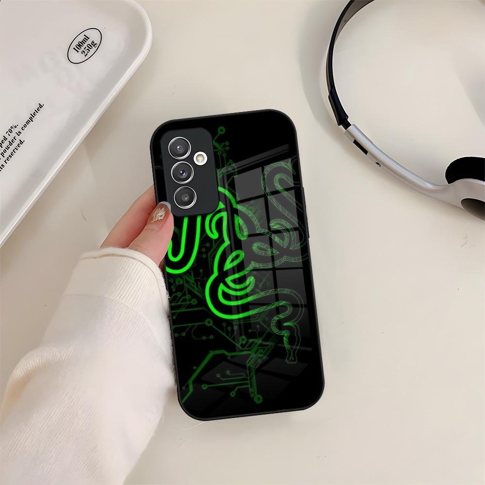 Чехол R-Razer из стекла для телефонов Samsung S24 S26 S23 S20 S25 S21 S22 Ultra Fe Plus A05 A06 A16 A26 A36 A56 Coque