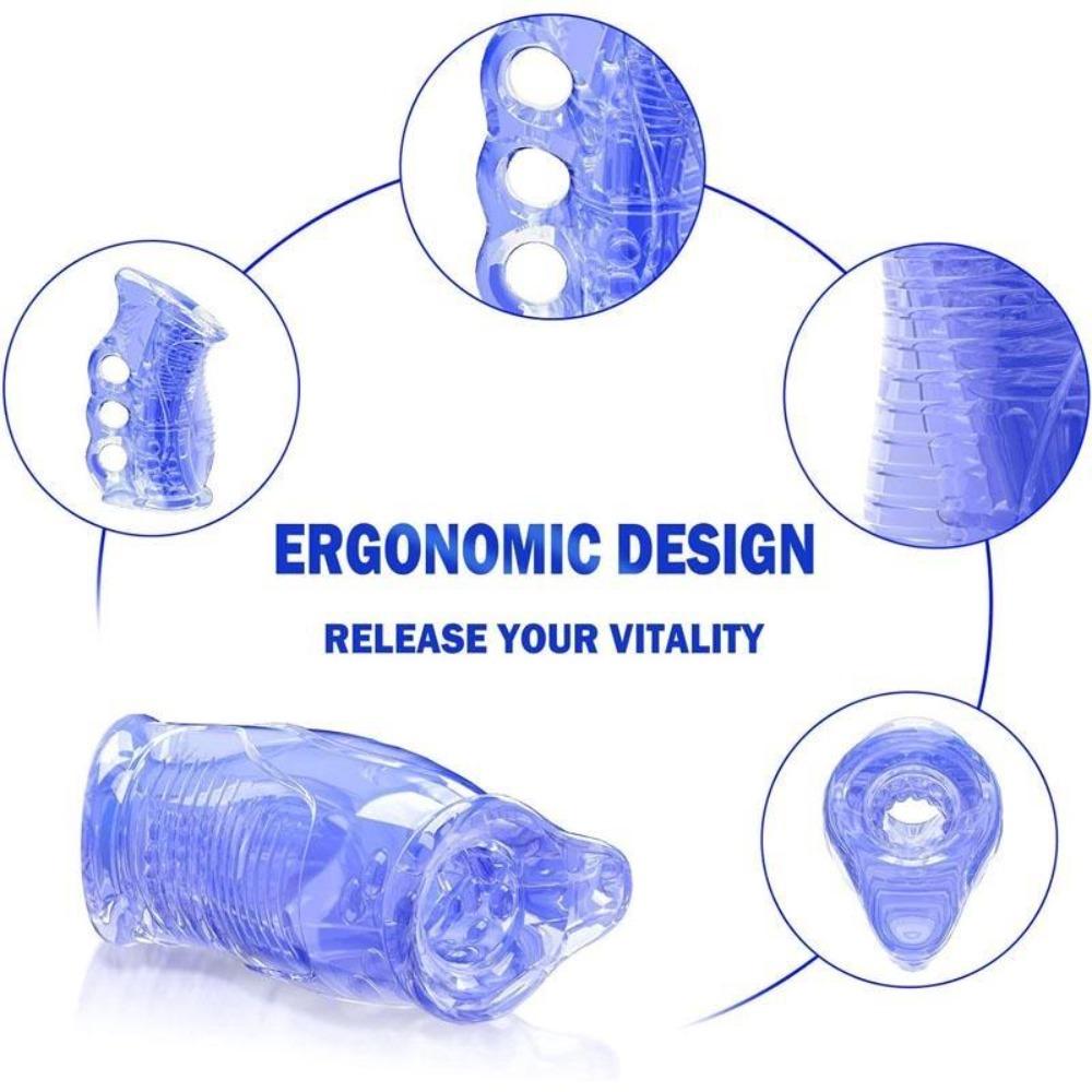 Открытый пенис-рукав с вагинальной текстурой для мужского минета, игрушки для пениса, мужской мастурбатор
