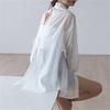 Солнцезащитная рубашка из шифона Tencel, женская дизайнерская рубашка с разрезом на спине Sense Niche, солнцезащитная рубашка
