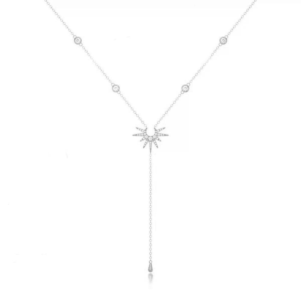 Модные ожерелья с подвесками Y-образной формы золотого цвета для женщин, девушек, роскошные ожерелья-чокеры с длинной кисточкой и подвесками из кубического циркония, ювелирные изделия 2025, подарки