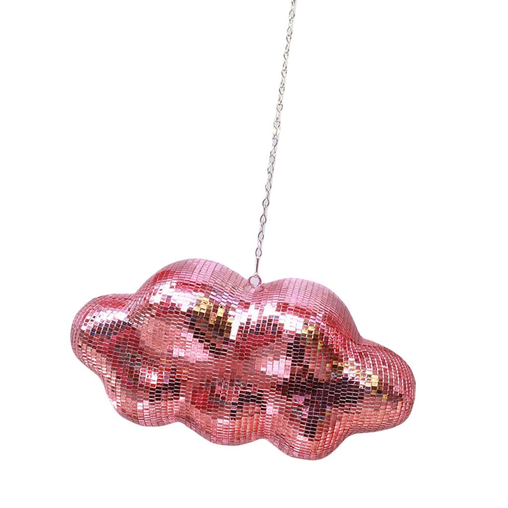 Ретро Облако Форма Диско Шары Подвесное Украшение Светоотражающие Зеркальные Шары с Цепочкой для Фестивальных Вечеринок и Декораций для Мероприятий