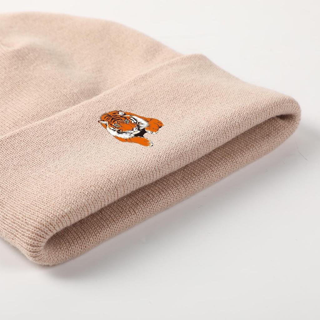Lifelike Tiger Winter Knitted Cap Beanie, Animal Man Cap Stretchy Autumn Hip Hop Bobble Hat Knit Hat Beanie