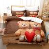3DTeddy Bear Bedding Sets Duvet Cover Set With Pillowcase Twin Full Queen King Bedclothes Bed Linen