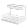 Carbon Steel Under Sink Organizer Slide Out Sink Shelf Metal Sliding Drawer  for Kitchen Bathroom