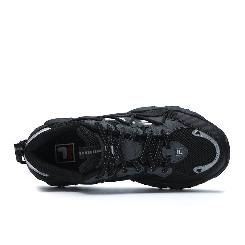 Fila Fluid 6 Туфли с кошачьими лапками Ретро серия Мода Индивидуальность Трендовые Прочные Дышащие Низкие кроссовки Женские кроссовки Черные F12W522111FBD