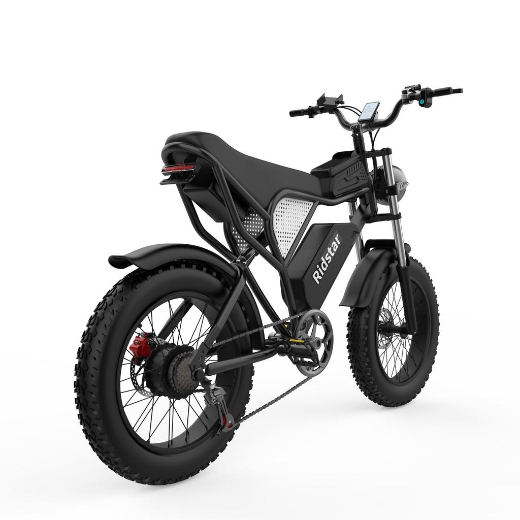 Ridstar Q20 integrated wheel All Terrain Electric Bicycle 1000W Men's E-Mountain ebike 48V17.5Ah Battery 20 Inch Wide Tyre women's Electric Bike