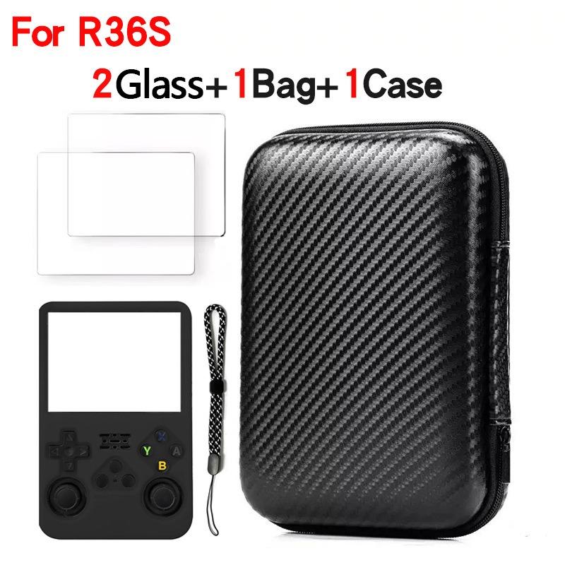Hard EVA Shell Carrying Case Custom Fit R35S R36S Handheld Game Console Shockproof Protective  Cover  Organizer  Pouch