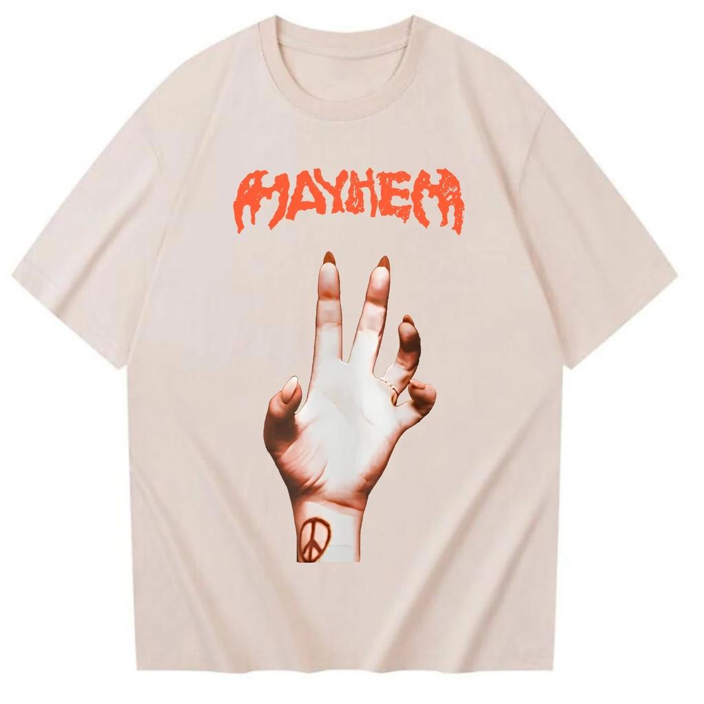 2026 Lady Gaga Mayhem New Album T Shirt Fashion Y2K Vintage Unisex Women T Shirts Hipster Oversized Cotton Tshirt Gifts Streetwear