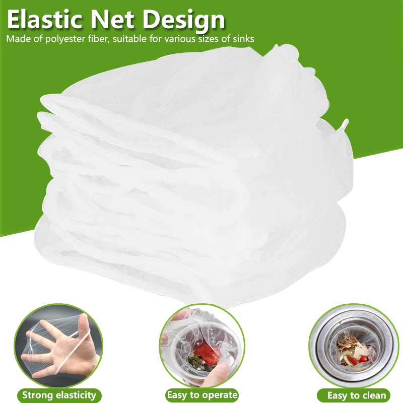 500-1000Pcs Disposable Kitchen Sink Filter Sewer Drain Anti-blocking Garbage Bag Pool Leak Mesh Bag Mesh Strainer Sink Garbage Net