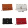 Small Leather Crossbody Bag with Chain Strap PU Shoulder Bags Evening Bag Casual Satchel Purse for Daily Essential  Black