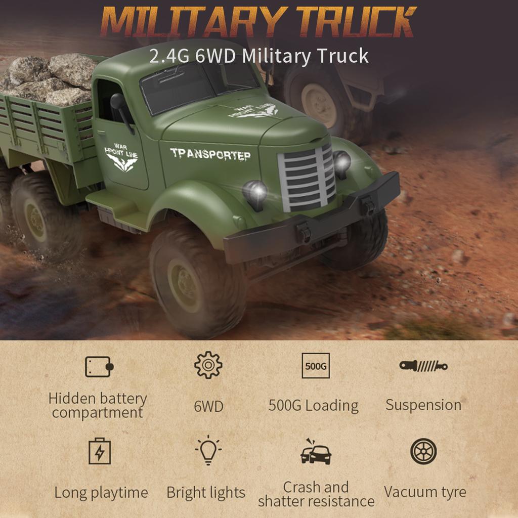 Remote Control Car, 6WD High-Speed Electric Toy Truck for Boys 2.4Ghz Off Road Remote Control