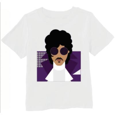 Men's Prince Cartoon Sunglasses T-shirt Medium White