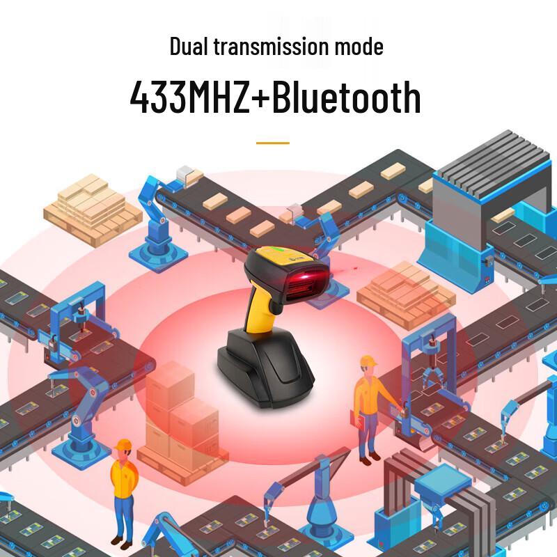 Беспроводной Bluetooth 1D/2D промышленный сканер штрих-кодов Comet WE40D