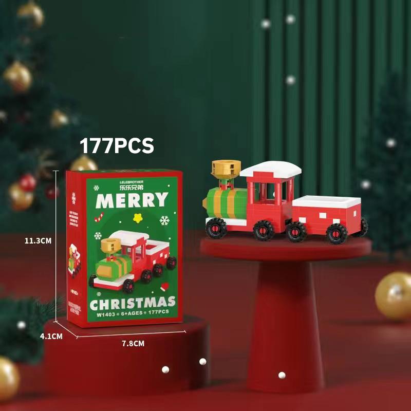 Merry Christmas Micro Building Blocks Santa Claus Elk Snowman Christmas Tree Assembled Mini Bricks Figure Toy For Kid Gifts